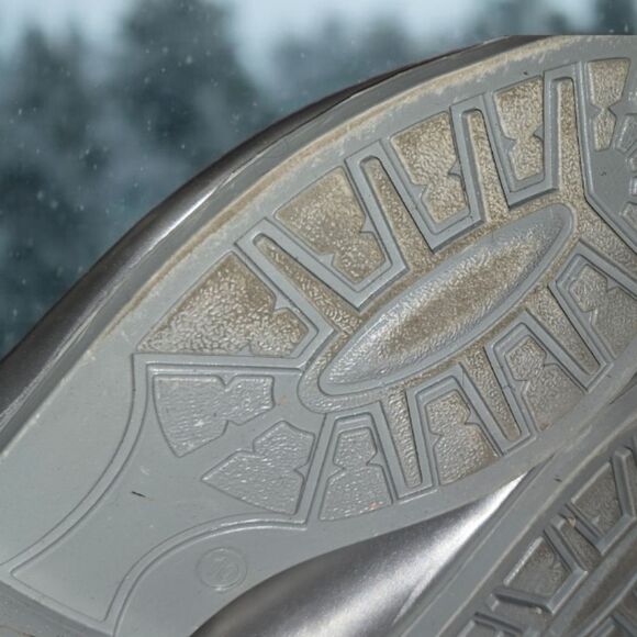 GAP Silver Metallic Rain Booties Ankle Boots Women's 10 Waders Waterproof Shoes - Picture 9 of 12